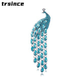 Peacock Tassel Brooch Crystal Pin Jewelry