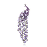 Peacock Tassel Brooch Crystal Pin Jewelry