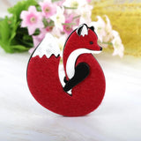 Fox Animal Brooches Pins Acrylic Jewelry Women Girls Accessories