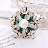 Vintage Crystal Cross Brooch for Women