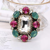 Vintage Crystal Cross Brooch for Women