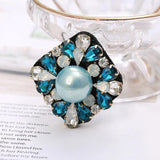 Vintage Crystal Cross Brooch for Women