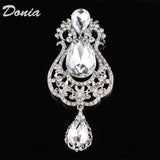 Donia Jewelry Aristocratic Glass-Studded Brooch