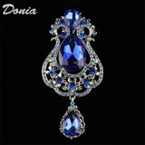 Donia Jewelry Aristocratic Glass-Studded Brooch