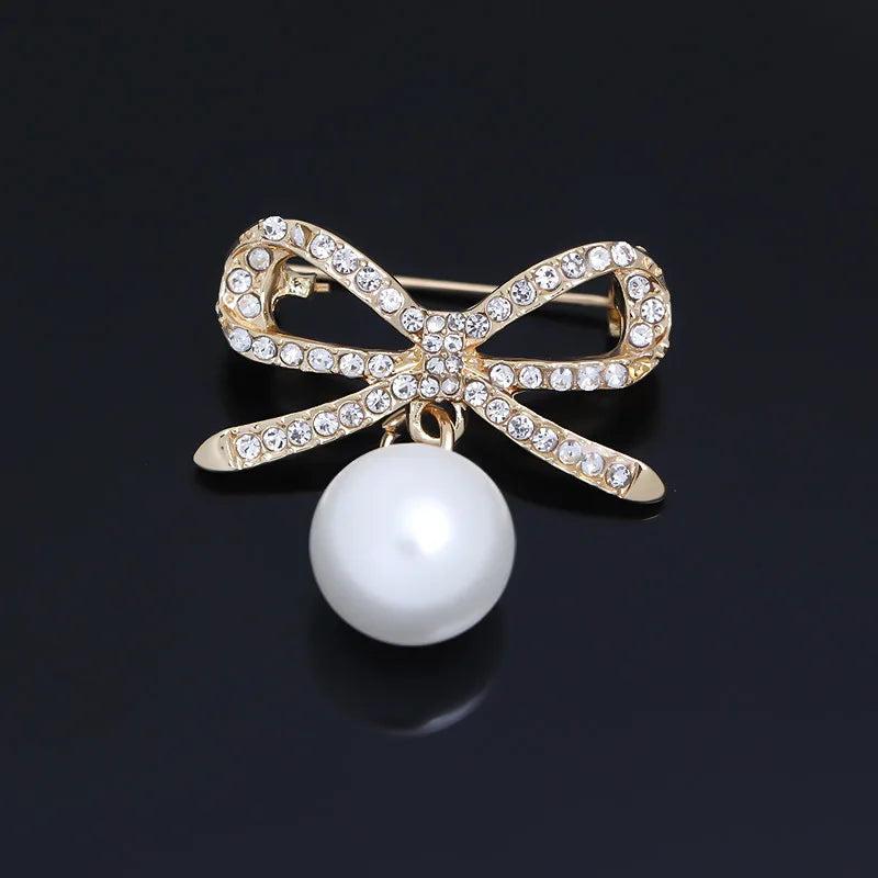 Pearl Protection Brooch Rhinestone Pins For Women