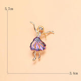 Beaut&Berry Enamel Grimace Girl Dancer Brooch