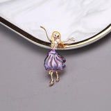 Beaut&Berry Enamel Grimace Girl Dancer Brooch