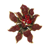 Large Crystal Flower Brooch Rhinestone Pin Jewerly Decoration
