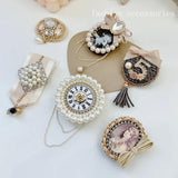 Vintage Crown Avatar Pearl Brooch Women Jewelry Accessories
