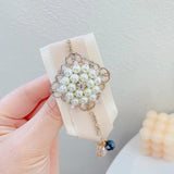 Vintage Crown Avatar Pearl Brooch Women Jewelry Accessories