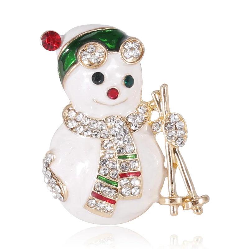 Beaut&Berry Christmas Snowman Brooch Men's Women's Accessories