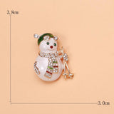 Beaut&Berry Christmas Snowman Brooch Men's Women's Accessories