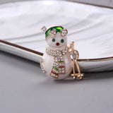 Beaut&Berry Christmas Snowman Brooch Men's Women's Accessories