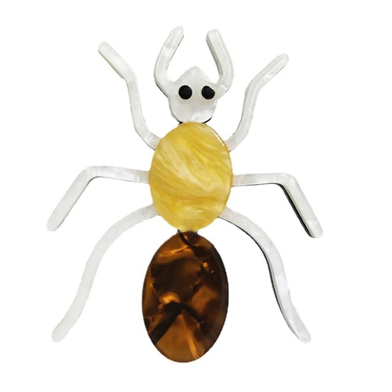 Acrylic Ants Brooch for Women Men Children Shirt Hat Bag Hijab Pin Jewelry
