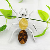 Acrylic Ants Brooch for Women Men Children Shirt Hat Bag Hijab Pin Jewelry