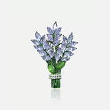 Lavender Flower Crystal Lapel Pin Botany Vindicate
