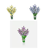 Lavender Flower Crystal Lapel Pin Botany Vindicate