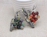 Vintage Natural Stone Brooch Pin for Men Women Scarf Buckle Fine H1238