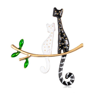 Cartoon Cats Enamel Pin Jewelri Brooches For Clothes Scarf Hijab Pin