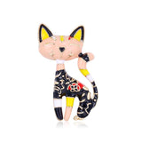 Cartoon Cats Enamel Pin Jewelri Brooches For Clothes Scarf Hijab Pin