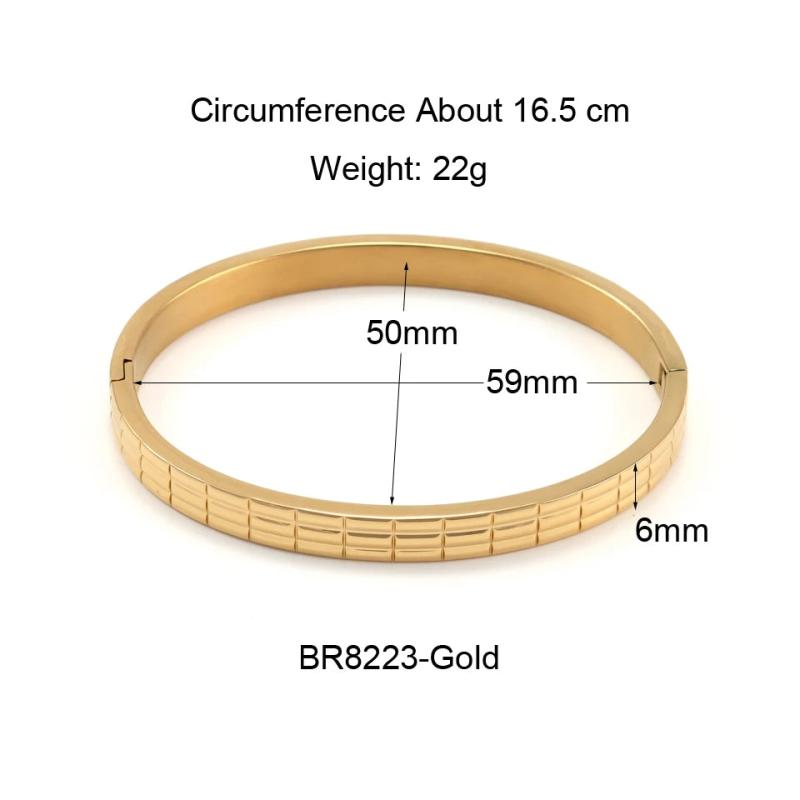 Simple Stainless Steel Cuff Bracelet for Women