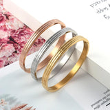 Simple Stainless Steel Cuff Bracelet for Women