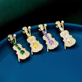 Vintage Piano Pearl Crystal Brooch Pin Coat Jewelry Party Badge