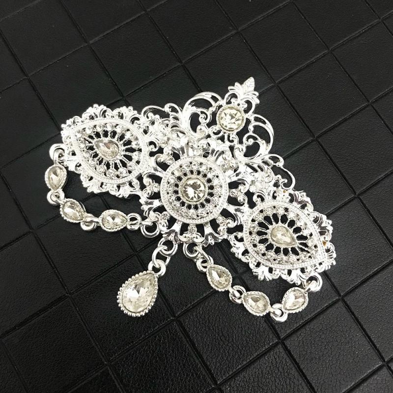 Vintage Crystal Zircon Brooch Pendant for Women Jewelry Wedding Bridal