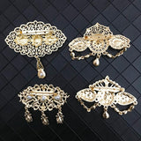 Vintage Crystal Zircon Brooch Pendant for Women Jewelry Wedding Bridal