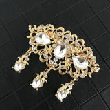Vintage Crystal Zircon Brooch Pendant for Women Jewelry Wedding Bridal
