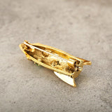 Vintage Crystal Star Rocket Shape Brooch Harajuku Astronaut Suit Collar Clip