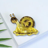 Vivid Snail Brooches Women Arcylic Snail Insect Causal Brooch