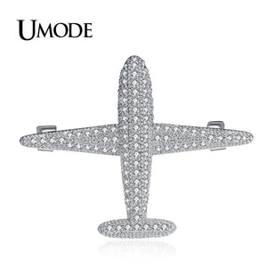 Metal Airplane Brooch Pin for Women AUX0012