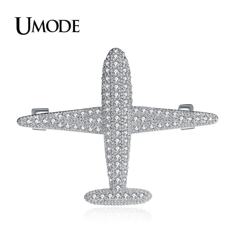 Metal Airplane Brooch Pin for Women AUX0012