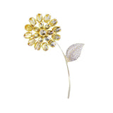 Dandelion Copper Zircon Brooch Wedding Accessories