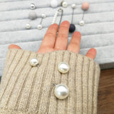 9PCS Simulated Pearl Brooches for Women Accessories Safety Piercing Scarf Pins