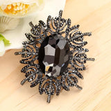 Retro Rhinestone Crystal Brooch Pin Wedding Corsage for Women