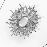 Retro Rhinestone Crystal Brooch Pin Wedding Corsage for Women