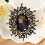 Retro Rhinestone Crystal Brooch Pin Wedding Corsage for Women