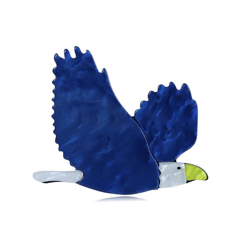 Eagle Shape Brooch Colorful Acrylic Jewelry Lapel Pin Women Child Girl Clothes
