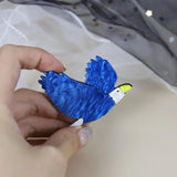 Eagle Shape Brooch Colorful Acrylic Jewelry Lapel Pin Women Child Girl Clothes