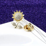 Sunflower Brooch Women's Mini Belt Buckle Dress Anti-Exposure Buckle