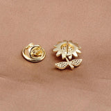 Sunflower Brooch Women's Mini Belt Buckle Dress Anti-Exposure Buckle