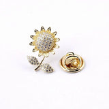 Sunflower Brooch Women's Mini Belt Buckle Dress Anti-Exposure Buckle