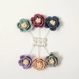 Muslim Wedding Floral Pearl Pin Scarf Hijab Pins Brooches