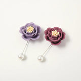 Muslim Wedding Floral Pearl Pin Scarf Hijab Pins Brooches