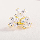 Unique Flower Zircon Brooch Pin for Women Clothing Accessory