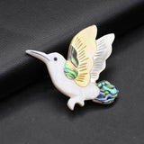 Abalone Shell Bird Brooch Jewelry