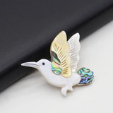 Abalone Shell Bird Brooch Jewelry