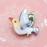 Abalone Shell Bird Brooch Jewelry